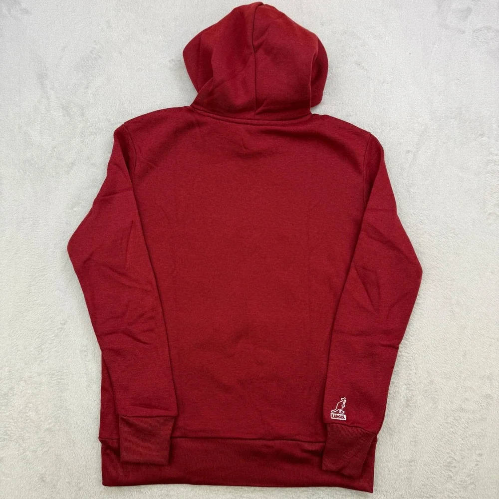 Kangol Hoodie Men Small Red Kangaroo Logo Sweatshirt‎ Pullover Streetwear Winter